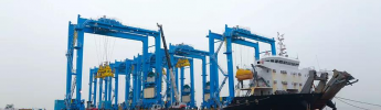 配置437cc必赢国际自检测系统的12台RTG抵达宁波梅东码头